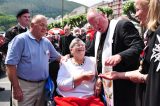 2011 Lourdes Pilgrimage - Archbishop Dolan with Malades (178/267)